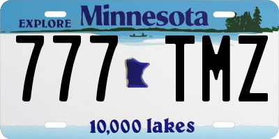 MN license plate 777TMZ