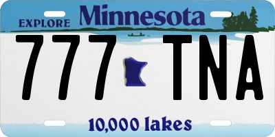 MN license plate 777TNA