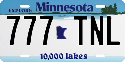 MN license plate 777TNL
