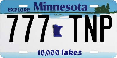 MN license plate 777TNP