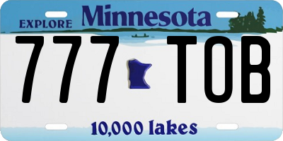 MN license plate 777TOB