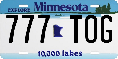 MN license plate 777TOG