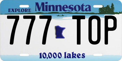 MN license plate 777TOP