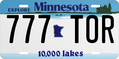 MN license plate 777TOR