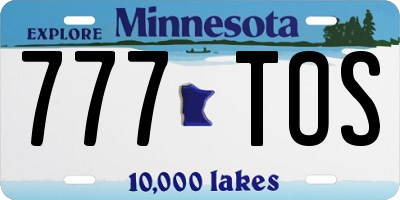 MN license plate 777TOS