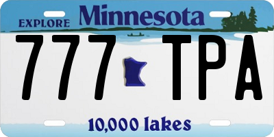 MN license plate 777TPA
