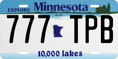 MN license plate 777TPB