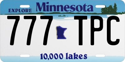 MN license plate 777TPC