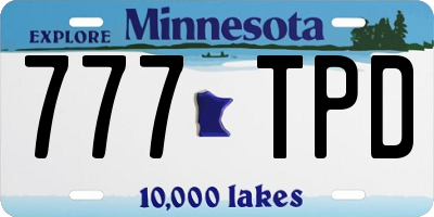 MN license plate 777TPD