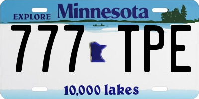 MN license plate 777TPE