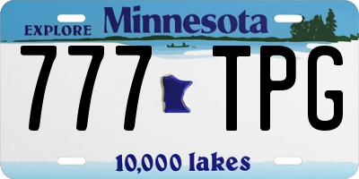 MN license plate 777TPG