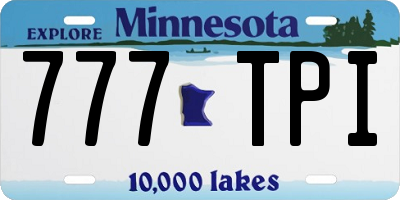 MN license plate 777TPI