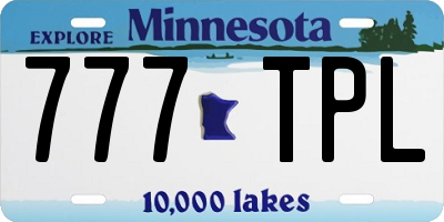 MN license plate 777TPL