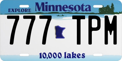 MN license plate 777TPM