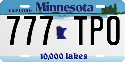 MN license plate 777TPO