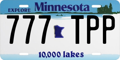 MN license plate 777TPP