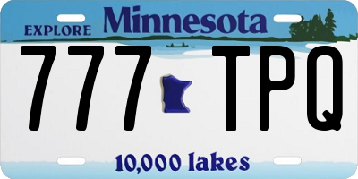 MN license plate 777TPQ