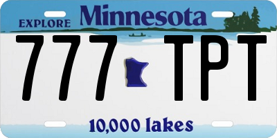MN license plate 777TPT