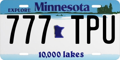 MN license plate 777TPU
