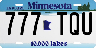 MN license plate 777TQU