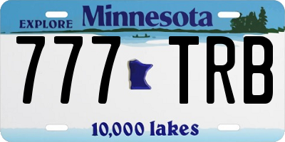 MN license plate 777TRB