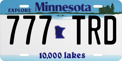 MN license plate 777TRD