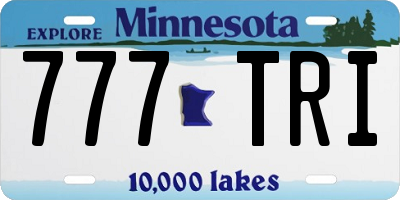 MN license plate 777TRI