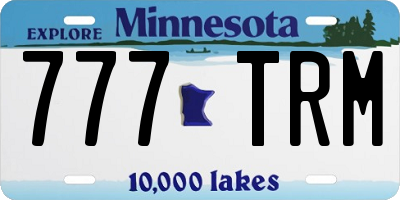 MN license plate 777TRM