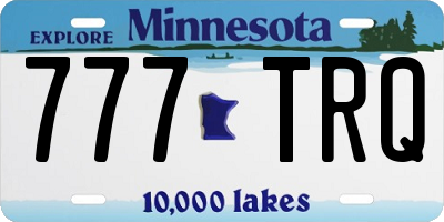 MN license plate 777TRQ