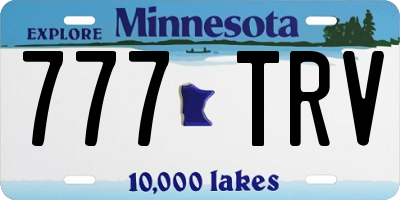 MN license plate 777TRV