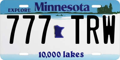 MN license plate 777TRW