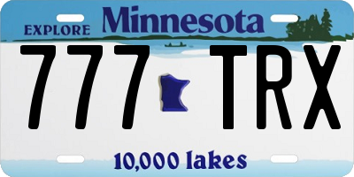 MN license plate 777TRX