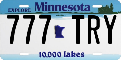 MN license plate 777TRY
