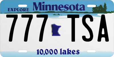 MN license plate 777TSA