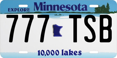 MN license plate 777TSB