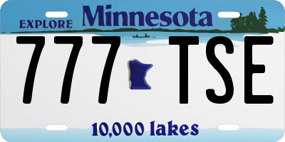 MN license plate 777TSE