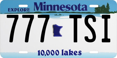 MN license plate 777TSI