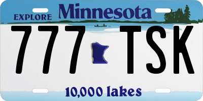 MN license plate 777TSK