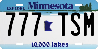 MN license plate 777TSM