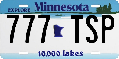 MN license plate 777TSP
