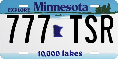 MN license plate 777TSR