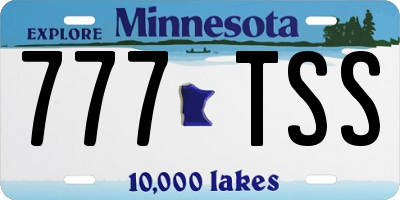 MN license plate 777TSS