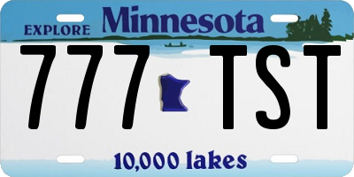 MN license plate 777TST