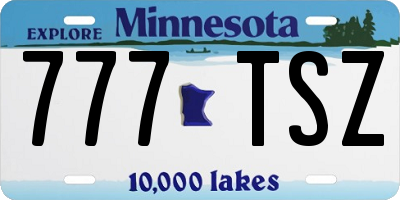 MN license plate 777TSZ
