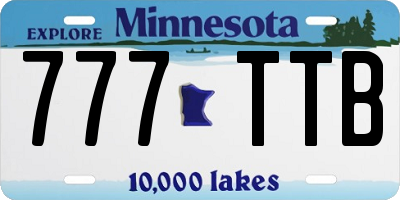 MN license plate 777TTB