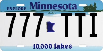 MN license plate 777TTI