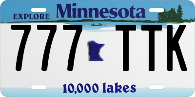 MN license plate 777TTK