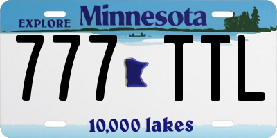 MN license plate 777TTL