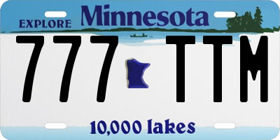 MN license plate 777TTM