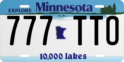 MN license plate 777TTO
